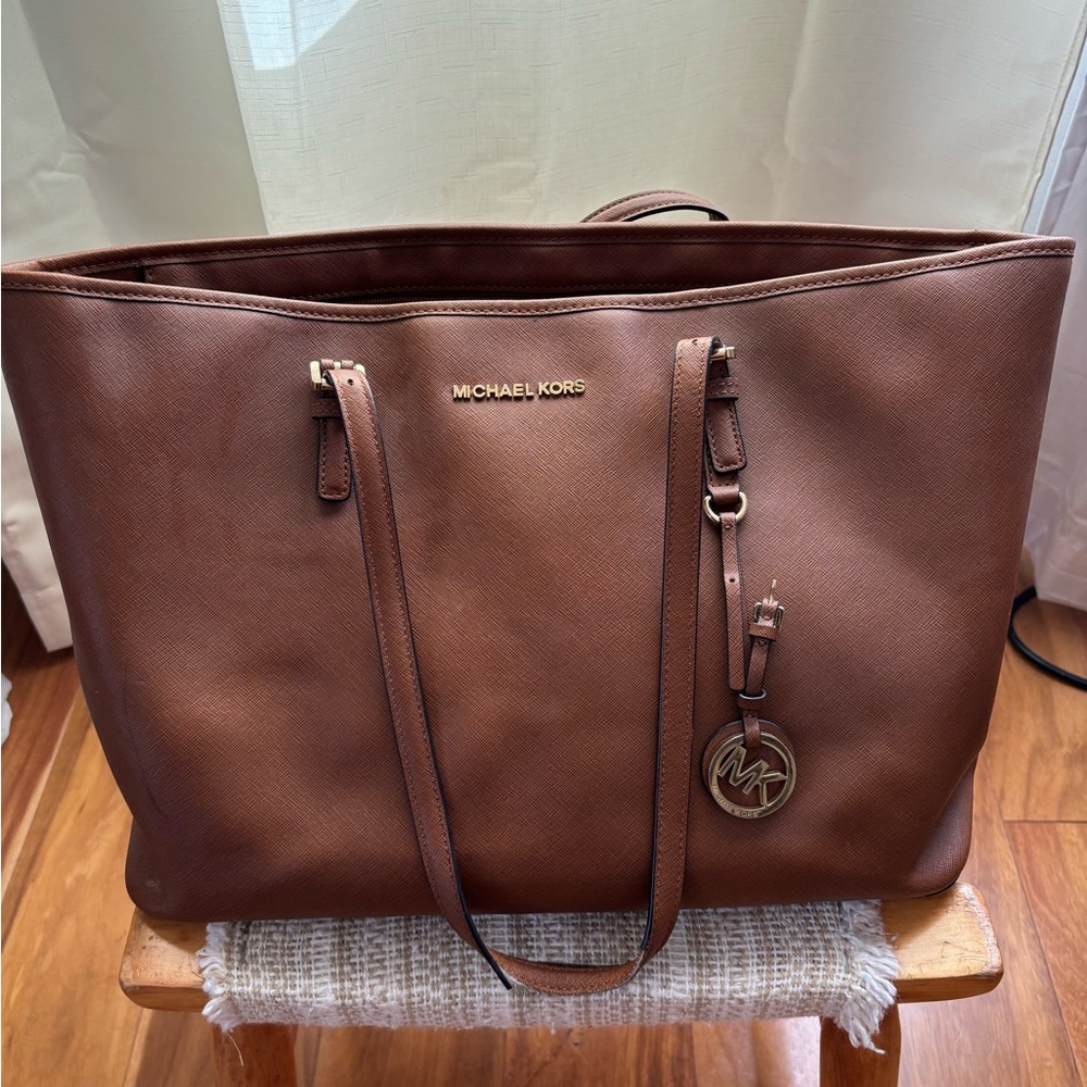 Michael Kors Brown Leather Tote Bag